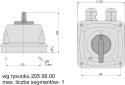 Łącznik krzywkowy Łuk 16-53 Włącz-wyłącz jednofazowy 0-I IP-44