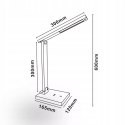 Lampka biurkowa LED Sara z ładowarką indukcyjną biała