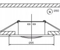 OPRAWKA OPRAWA HALOGENOWA LED 2115-CM MATOWY CHROM