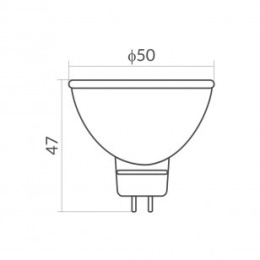 ŻARÓWKA LED MR16 2W 12V AC/DC 3000K 180lm