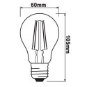 Żarówka LED E27 A60 6.5W = 60W 806lm 2700K Ciepła 320° Filament OSRAM