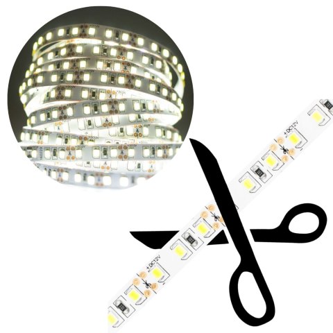 Taśma LED 9.6W/m ZIMNA 6500K 600lm/m 12V DC IP20 1m