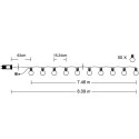 Girlanda Ogrodowa Zewnętrzna Łańcuch Świetlny 8m 50x LED 230V Barwa Ciepła