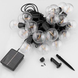 Girlanda Solarna 20x LED Ogrodowa Ozdobne Żarówki 11.58m 3000K Ciepła IP44