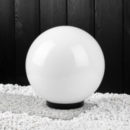 Lampa Oprawa Ogrodowa Zewnętrzna KULA Biała LED 20CM E27 IP65 UV SZKLANA