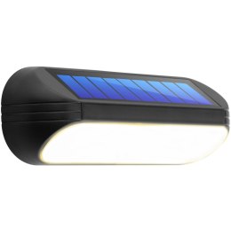 Lampa Solarna Ogrodowa LED Kinkiet Ścienny Elewacyjny 3000K + RGB