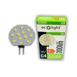 Żarówka LED G4 TALERZYK 3W 12V SMD 3000K Barwa CIEPŁA 300lm TALERZYK