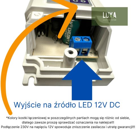 Zasilacz LED Meblowy 36W DC 12V 3A IP20 Do taśmy LED Zasilacz LED Meblowy 36W DC 12V 3A IP20 Do taśmy LED