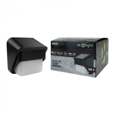 Lampa Solarna Kinkiet Elewacyjna LED Czujnik zmierzchu RGB + 4000K Neutral