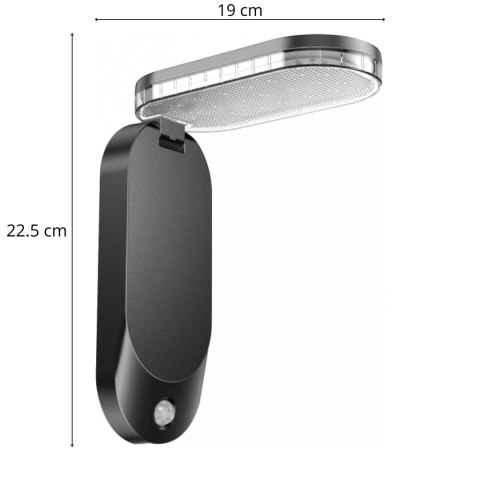 Lampa Solarna Z Czujnikiem Ruchu Kinkiet Elewacyjna LED Czujnik zmierzchu