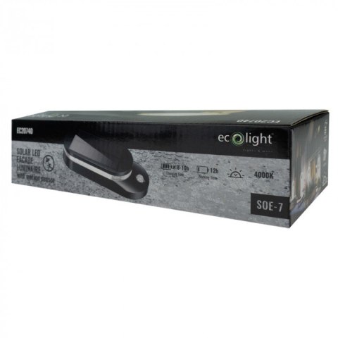 Lampa Solarna Z Czujnikiem Ruchu Kinkiet Elewacyjna LED Czujnik zmierzchu