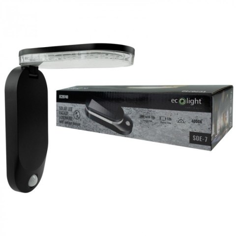 Lampa Solarna Z Czujnikiem Ruchu Kinkiet Elewacyjna LED Czujnik zmierzchu