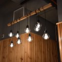 Lampa wisząca Ozdobna oprawa E27 Czerwona miedź przewód czarny Loft