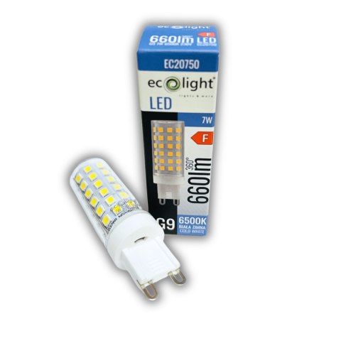 Żarówka LED kapsułka G9 7W 6500K Barwa Zimna 660lm
