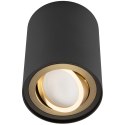 Oprawa Natynkowa HALOGEN Spot Tuba Ruchoma AMAT-M GU10 Okrągła CZARNO-ZŁOTA