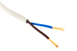 Przewód elektryczny Płaski H03VVH2F OMYp 300V 2x1,0 płaski biały linka 25m