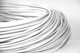 Przewód okrągły elektryczny H03VVF OMY 300V 2x1,5 linka 25m Biały