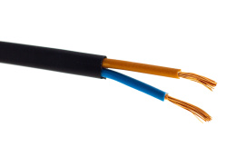 Przewód płaski Kabel 2x0,5 H03VVH2F OMYp 300V 2x0,5 czarny linka 25m