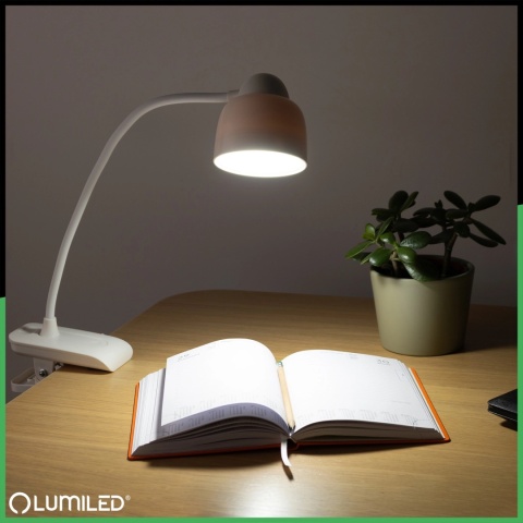 Lampka biurkowa LED TESA 2 5W CCT Biała szkolna kreślarska USB regulowana