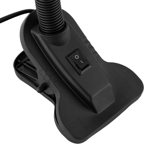 Zbliżenie na klips montażowy lampki LIRIA czarnej