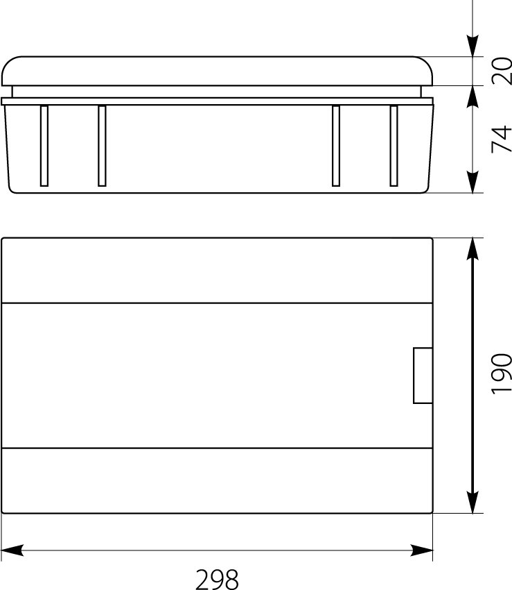 Rozdzielnica podtynkowa SRp-12 (N+PE) IP40,elektro-plast